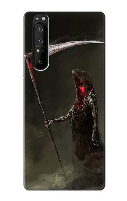 S1319 Grim Reaper Death Scythe Hülle Schutzhülle Taschen für Sony Xperia 1 III
