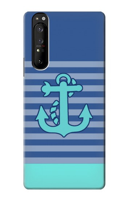 S2081 Nautical Anchor Hülle Schutzhülle Taschen für Sony Xperia 1 III