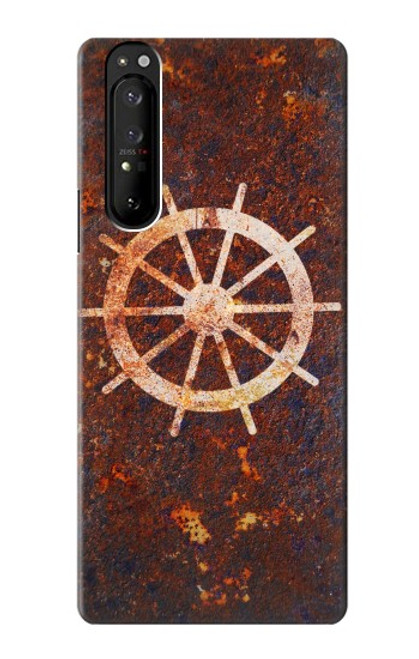 S2766 Ship Wheel Rusty Texture Hülle Schutzhülle Taschen für Sony Xperia 1 III