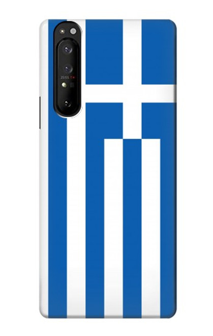 S3102 Flag of Greece Hülle Schutzhülle Taschen für Sony Xperia 1 III
