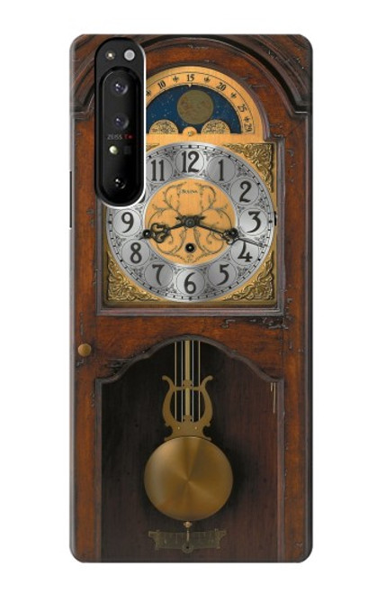 S3173 Grandfather Clock Antique Wall Clock Hülle Schutzhülle Taschen für Sony Xperia 1 III