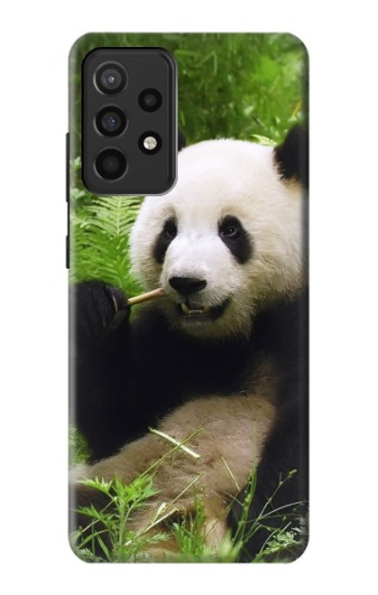 S1073 Panda Enjoy Eating Hülle Schutzhülle Taschen für Samsung Galaxy A52, Galaxy A52 5G