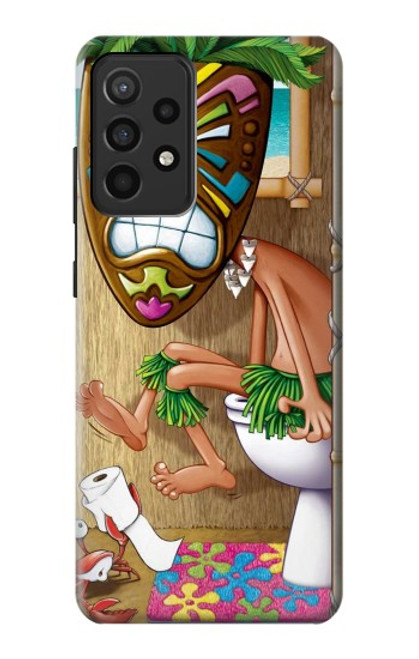 S1702 Tiki Man Toilet Hülle Schutzhülle Taschen für Samsung Galaxy A52, Galaxy A52 5G