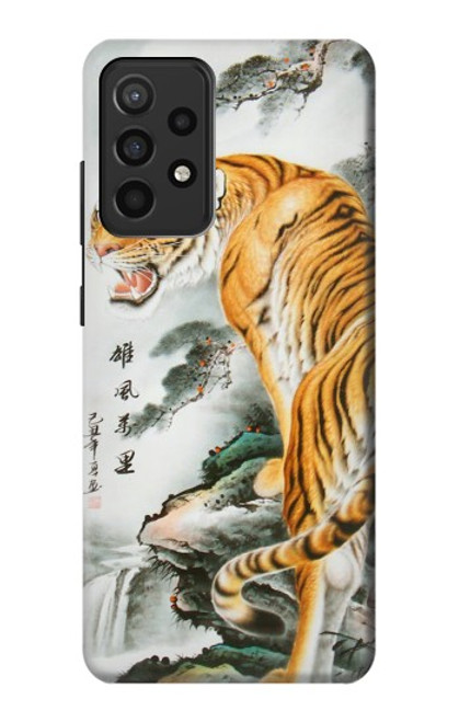 S2750 Oriental Chinese Tiger Painting Hülle Schutzhülle Taschen für Samsung Galaxy A52, Galaxy A52 5G