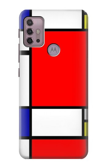 S0157 Composition Red Blue Yellow Hülle Schutzhülle Taschen für Motorola Moto G30, G20, G10