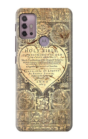 S0330 Bible Page Hülle Schutzhülle Taschen für Motorola Moto G30, G20, G10