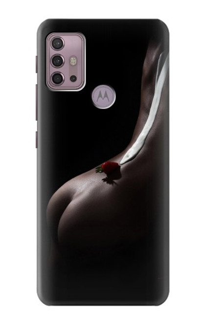 S0546 Sexy Cream Strawberry Hülle Schutzhülle Taschen für Motorola Moto G30, G20, G10