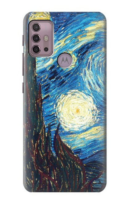 S0582 Van Gogh Starry Nights Hülle Schutzhülle Taschen für Motorola Moto G30, G20, G10