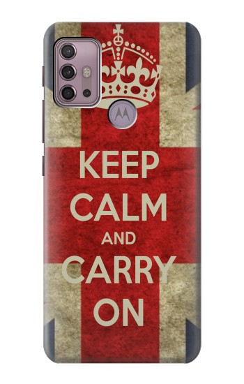 S0674 Keep Calm and Carry On Hülle Schutzhülle Taschen für Motorola Moto G30, G20, G10