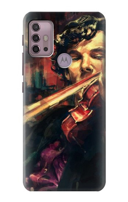 S0723 Violin Art Paint Hülle Schutzhülle Taschen für Motorola Moto G30, G20, G10