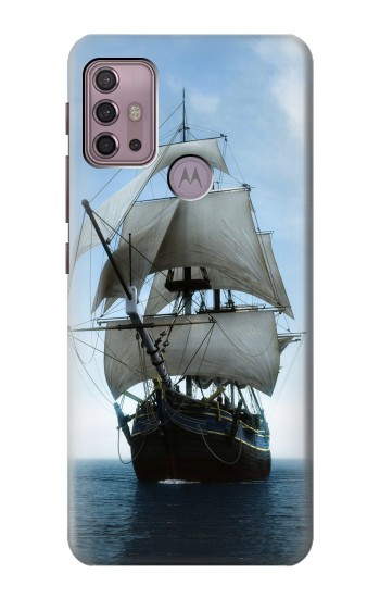 S1096 Sailing Ship in an Ocean Hülle Schutzhülle Taschen für Motorola Moto G30, G20, G10