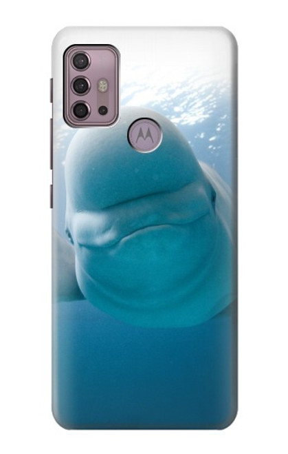 S1801 Beluga Whale Smile Whale Hülle Schutzhülle Taschen für Motorola Moto G30, G20, G10