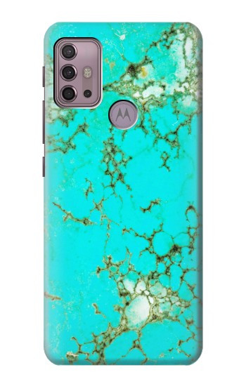 S2377 Turquoise Gemstone Texture Graphic Printed Hülle Schutzhülle Taschen für Motorola Moto G30, G20, G10