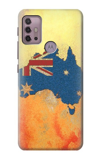 S2494 Australia Flag Map Rock Texture Hülle Schutzhülle Taschen für Motorola Moto G30, G20, G10