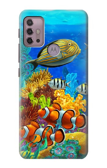 S2568 Sea Seabed Fish Corals Underwater Ocean Hülle Schutzhülle Taschen für Motorola Moto G30, G20, G10