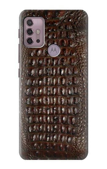 S2850 Brown Skin Alligator Graphic Printed Hülle Schutzhülle Taschen für Motorola Moto G30, G20, G10