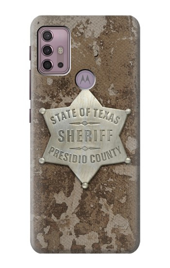 S2868 Texas Presidio County Sheriff Badge Hülle Schutzhülle Taschen für Motorola Moto G30, G20, G10