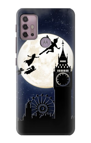 S3249 Peter Pan Fly Full Moon Night Hülle Schutzhülle Taschen für Motorola Moto G30, G20, G10