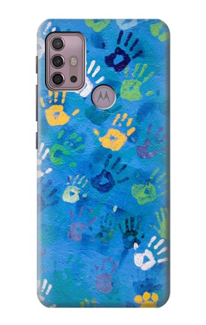 S3403 Hand Print Hülle Schutzhülle Taschen für Motorola Moto G30, G20, G10