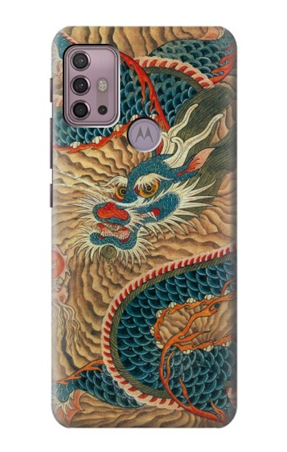 S3541 Dragon Cloud Painting Hülle Schutzhülle Taschen für Motorola Moto G30, G20, G10