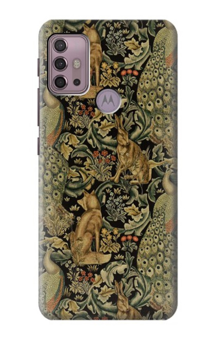 S3661 William Morris Forest Velvet Hülle Schutzhülle Taschen für Motorola Moto G30, G20, G10