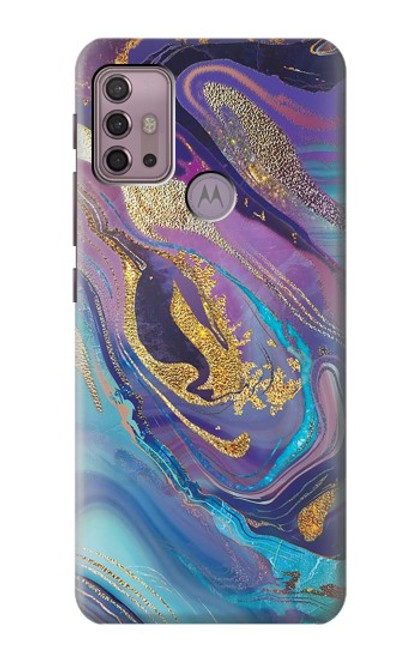 S3676 Colorful Abstract Marble Stone Hülle Schutzhülle Taschen für Motorola Moto G30, G20, G10