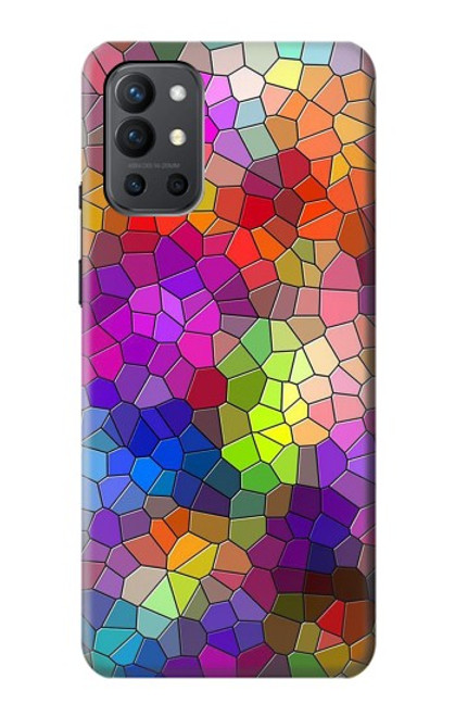 S3677 Colorful Brick Mosaics Hülle Schutzhülle Taschen für OnePlus 9R