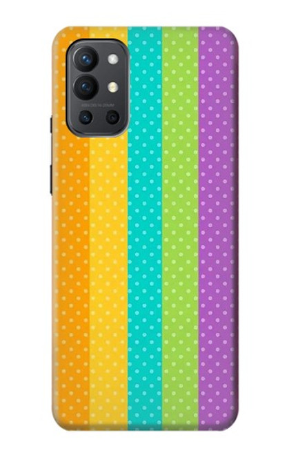 S3678 Colorful Rainbow Vertical Hülle Schutzhülle Taschen für OnePlus 9R