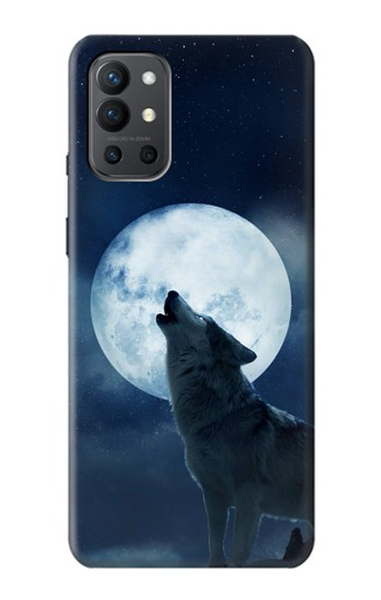 S3693 Grim White Wolf Full Moon Hülle Schutzhülle Taschen für OnePlus 9R
