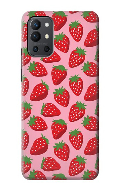 S3719 Strawberry Pattern Hülle Schutzhülle Taschen für OnePlus 9R