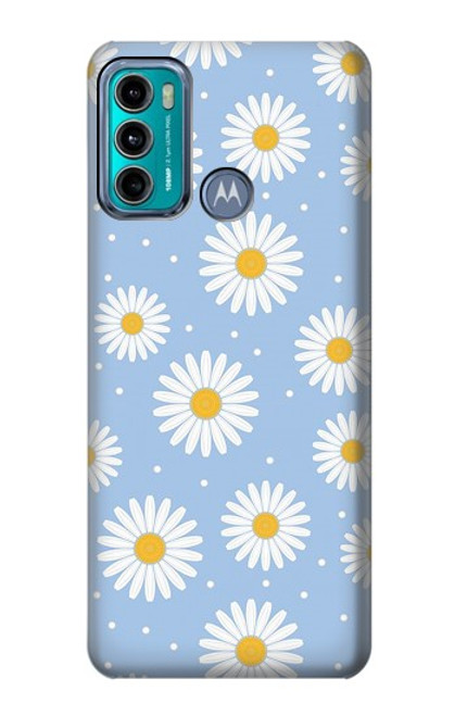 S3681 Daisy Flowers Pattern Hülle Schutzhülle Taschen für Motorola Moto G60, G40 Fusion