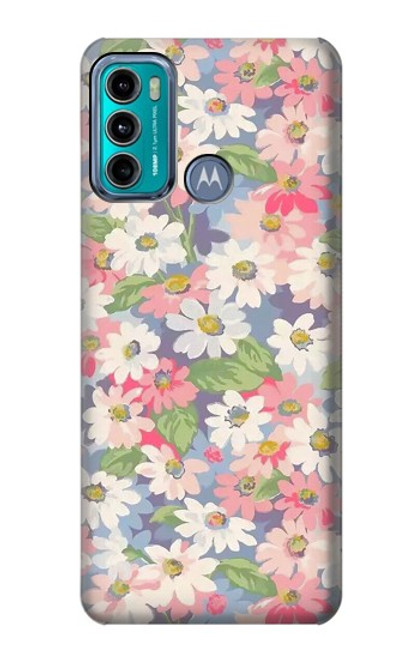 S3688 Floral Flower Art Pattern Hülle Schutzhülle Taschen für Motorola Moto G60, G40 Fusion