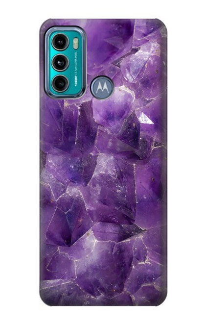 S3713 Purple Quartz Amethyst Graphic Printed Hülle Schutzhülle Taschen für Motorola Moto G60, G40 Fusion