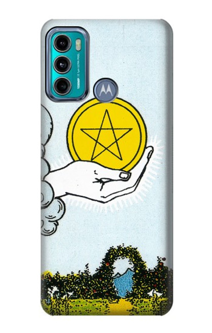 S3722 Tarot Card Ace of Pentacles Coins Hülle Schutzhülle Taschen für Motorola Moto G60, G40 Fusion