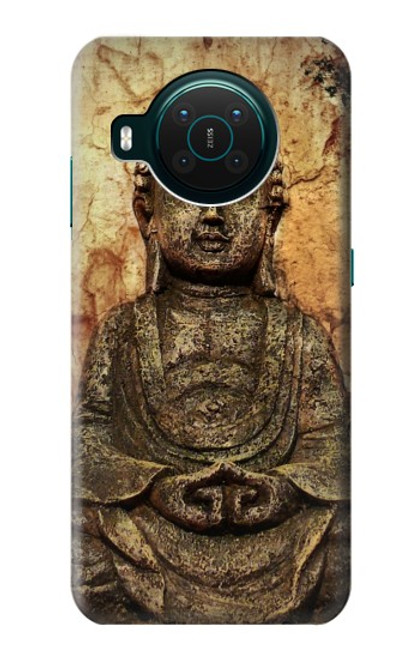 S0344 Buddha Rock Carving Hülle Schutzhülle Taschen für Nokia X10