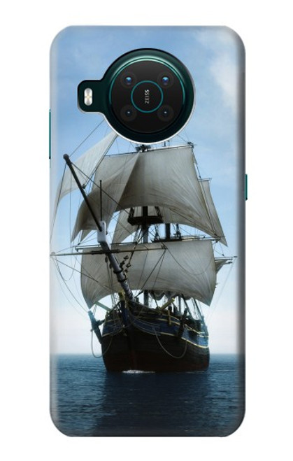 S1096 Sailing Ship in an Ocean Hülle Schutzhülle Taschen für Nokia X10