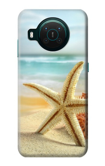 S1117 Starfish on the Beach Hülle Schutzhülle Taschen für Nokia X10