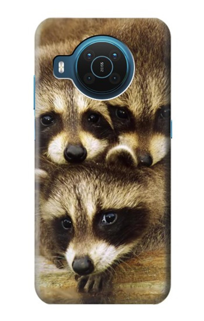 S0977 Baby Raccoons Hülle Schutzhülle Taschen für Nokia X20