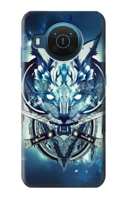 S1135 Wolf with knives Rock Hülle Schutzhülle Taschen für Nokia X20