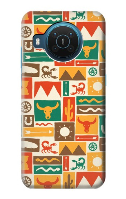 S1873 Western Pattern Hülle Schutzhülle Taschen für Nokia X20