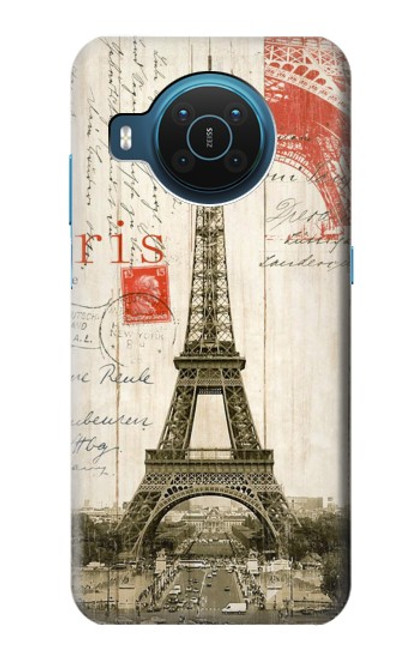 S2108 Eiffel Tower Paris Postcard Hülle Schutzhülle Taschen für Nokia X20