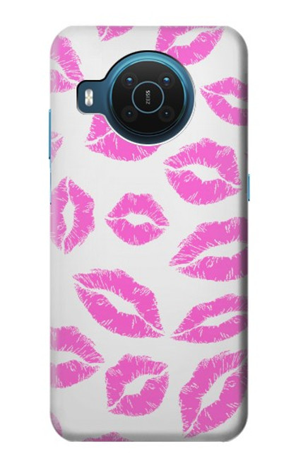 S2214 Pink Lips Kisses Hülle Schutzhülle Taschen für Nokia X20
