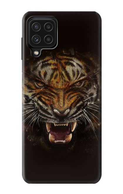 S0575 Tiger Face Hülle Schutzhülle Taschen für Samsung Galaxy A22 4G