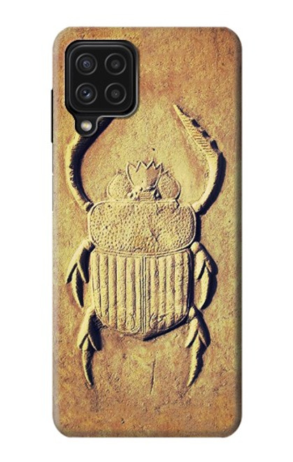 S2401 Egyptian Scarab Beetle Graphic Printed Hülle Schutzhülle Taschen für Samsung Galaxy A22 4G