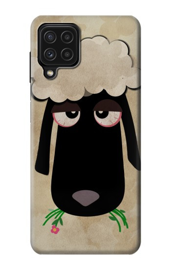 S2826 Cute Cartoon Unsleep Black Sheep Hülle Schutzhülle Taschen für Samsung Galaxy A22 4G