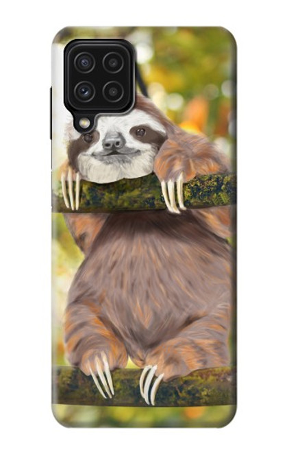 S3138 Cute Baby Sloth Paint Hülle Schutzhülle Taschen für Samsung Galaxy A22 4G