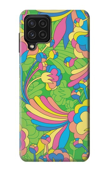 S3273 Flower Line Art Pattern Hülle Schutzhülle Taschen für Samsung Galaxy A22 4G