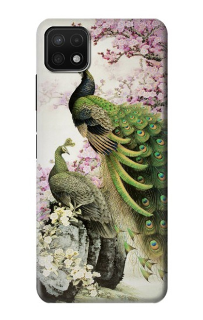 S2773 Peacock Chinese Brush Painting Hülle Schutzhülle Taschen für Samsung Galaxy A22 5G
