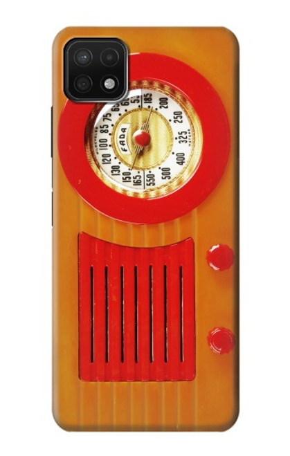 S2780 Vintage Orange Bakelite Radio Hülle Schutzhülle Taschen für Samsung Galaxy A22 5G