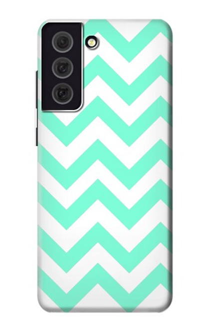 S1723 Mint Chevron Zigzag Hülle Schutzhülle Taschen für Samsung Galaxy S21 FE 5G